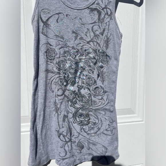 Sexy Y2K Angels & Roses Graphic Tank Top • Angels brand • Large • vintage 2000s - Picture 4 of 11